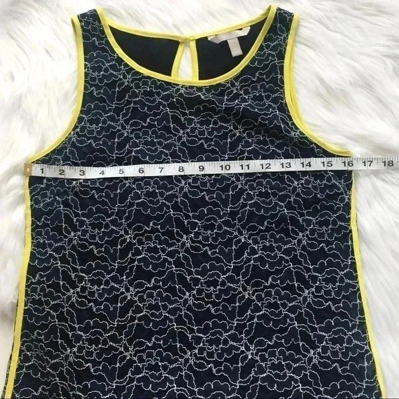 Banana Republic Blue Floral Lace Tank w/ Neon Trim - Picture 3 of 6